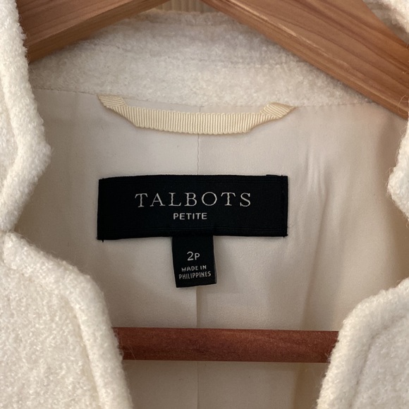 Ivory boiled wool blazer from Talbots - Picture 4 of 7